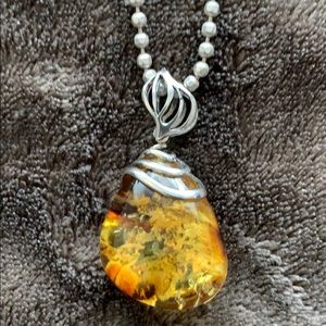 Baltic Amber Silver Pendant